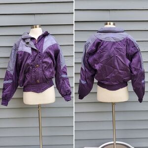 Vintage 90s y2k Descente Iridescent Purple Lavender Puffer Ski Winter Jacket 10